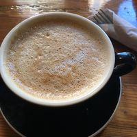 Soy milk cappuccino  at Cafe Nola in Frederick