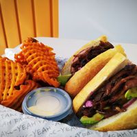 Bbqueen + Sweet Potatoes + Curry Sauce at fakc-yeah - Cloud kitchen in Mexico City