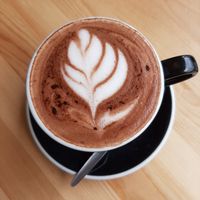 Vegan hot chocolate at House Coffee Co in Shrewsbury