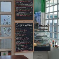 It has lots of juices made with fresh fruit!!! at Casa Sana in Nazare