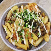 Kimchi fries at The Cool Cat in Warsaw
