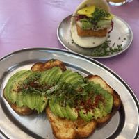 Avocado toast and tofu bao   at The Cool Cat in Warsaw