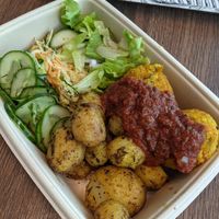 Carrot balls and potatoes at Patison in Gdansk