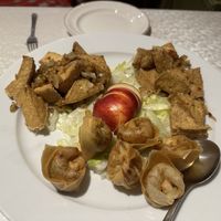 Salt and pepper tofu and wontons   at Choi Gan in Clitheroe