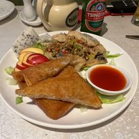 Taro on toast and salt and pepper Su Ca (mock fish)  at Choi Gan in Clitheroe