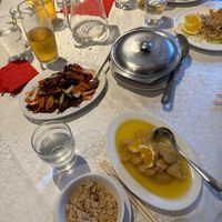 Su Cay Orange sauce (mock chicken) at Choi Gan in Clitheroe