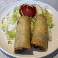Starter of crispy spring rolls. Loved the apple side    at Choi Gan in Clitheroe