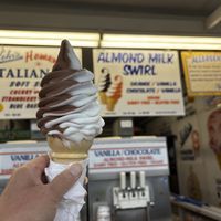 Vegan almond milk soft servee  at Kohr's Frozen Custard in Point Pleasant Beach