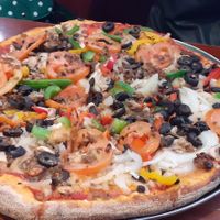Veggie 14" pizza at Mamma's American Pizza in Edinburgh