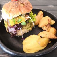 Vegan burger at Vangroenten in Hasselt