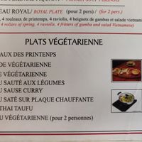 Menu at Hanoi in Cap Dagde