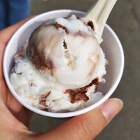 vegan nutella ice cream (made with oat milk) at Eiscafé Ros in Goeppingen
