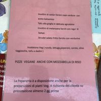 Menü  at Pizzaria Peperetta Dispetusa in Imperia