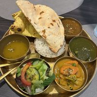 Vegan Thali 22,50€  at Zaffran Indian Cuisine in Linz