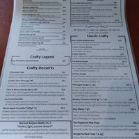 Summer menu 2022/23 at The Crafty Moa  in Arthurs Pass