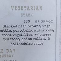 Vegan option breakfast at The Ranch Bar & Grill in Te Anau