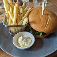 Lentil burger at Cafe Melzar in Mount Gambier