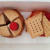 Donuts with cake toppings at Royal Donuts  in Mannheim
