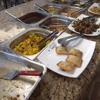 Mostly vegan, staff pointed out dishes with milk, cheese and egg. at Hong Ju in Florianopolis