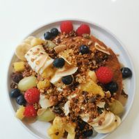 Vegan pancakes at Maria Limão in Porto