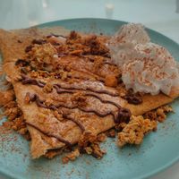Crepe dulce (sobremesa) at Maria Limão in Porto