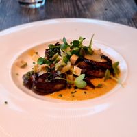 Eggplant with kimchi sauce at Bosq in Den Hoorn Texel