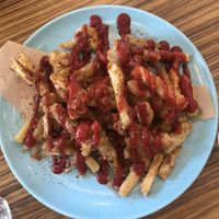 Fried potatoes are so crispy!!!! at Hatena in Tokyo