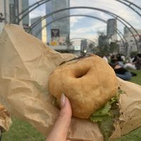 Bagel sandwich at Hatena in Tokyo