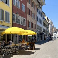 Aussensitzplätze  at Gelateria Pura Vida in Winterthur