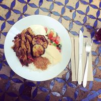 Lupinen Geschnetzeltes mit Aubergine at B51 in Winterthur