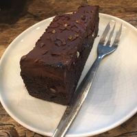 Vegan chocolate cake at Drift-In in York