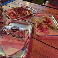 Burrito, nachos and Tacos at El Rayo Vegan Cantina in York