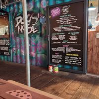 View from the table at El Rayo Vegan Cantina in York