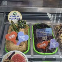 Vegan pistacio and chocolate at Caravel in Athens