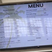 Vegan 🌱 menu at Pinoy Filipino Restaurant in St Petersburg