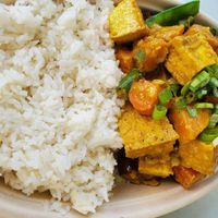 Vegan Vegetable Curry with Tofu at Pinoy Filipino Restaurant in St Petersburg