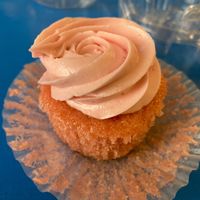 Strawberry cupcake - YUM!! at Earth Based Cafe in Martinsburg