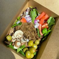 Steak n cheese salad at Earth Based Cafe in Martinsburg