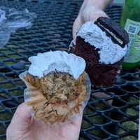 Banana pudding and Oreo cupcakes at Earth Based Cafe in Martinsburg