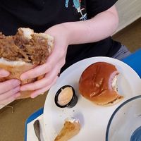 steak and Cheese hoagie featuring the Crabby underneath  at Earth Based Cafe in Martinsburg