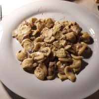 Orecchiette ai funghi e seitan affumicato...gustosissime! at Locanda Zanella in Cavallino-treporti