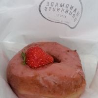 Strawberry doughnut at Eve Kitchen in Sheffield