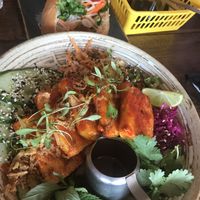 lovely salads and sandwiches  at Nam Song in Sheffield