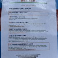 Menu at start of 2024 summer season  at Better in Chincoteague