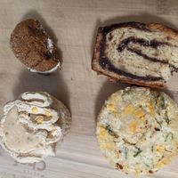 Four treats (I couldn't wait to nibble) at Flourchild Vegan Baking  in Courtenay