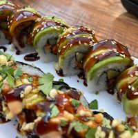  Green Mermaid and Chef’s vegan roll at The Slippery Mermaid Sushi Bar in Navarre