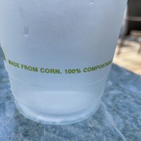 Compostable cups 👍   at The Slippery Mermaid Sushi Bar in Navarre