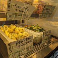 Vegan salad options at Crooked Kitchen in Bendigo