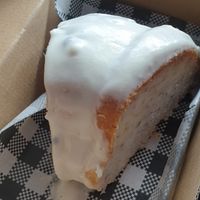 banana, passionflower and coconut cake at Crooked Kitchen in Bendigo