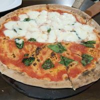 customized pizza - half vegan, half mozzarella at Napoline 나폴리네 in Seoul